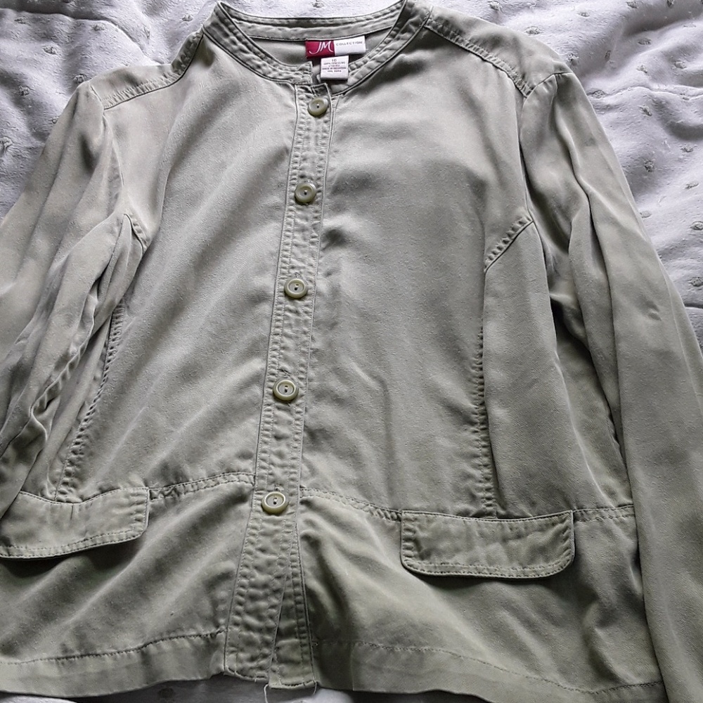 Long sleeved button down top